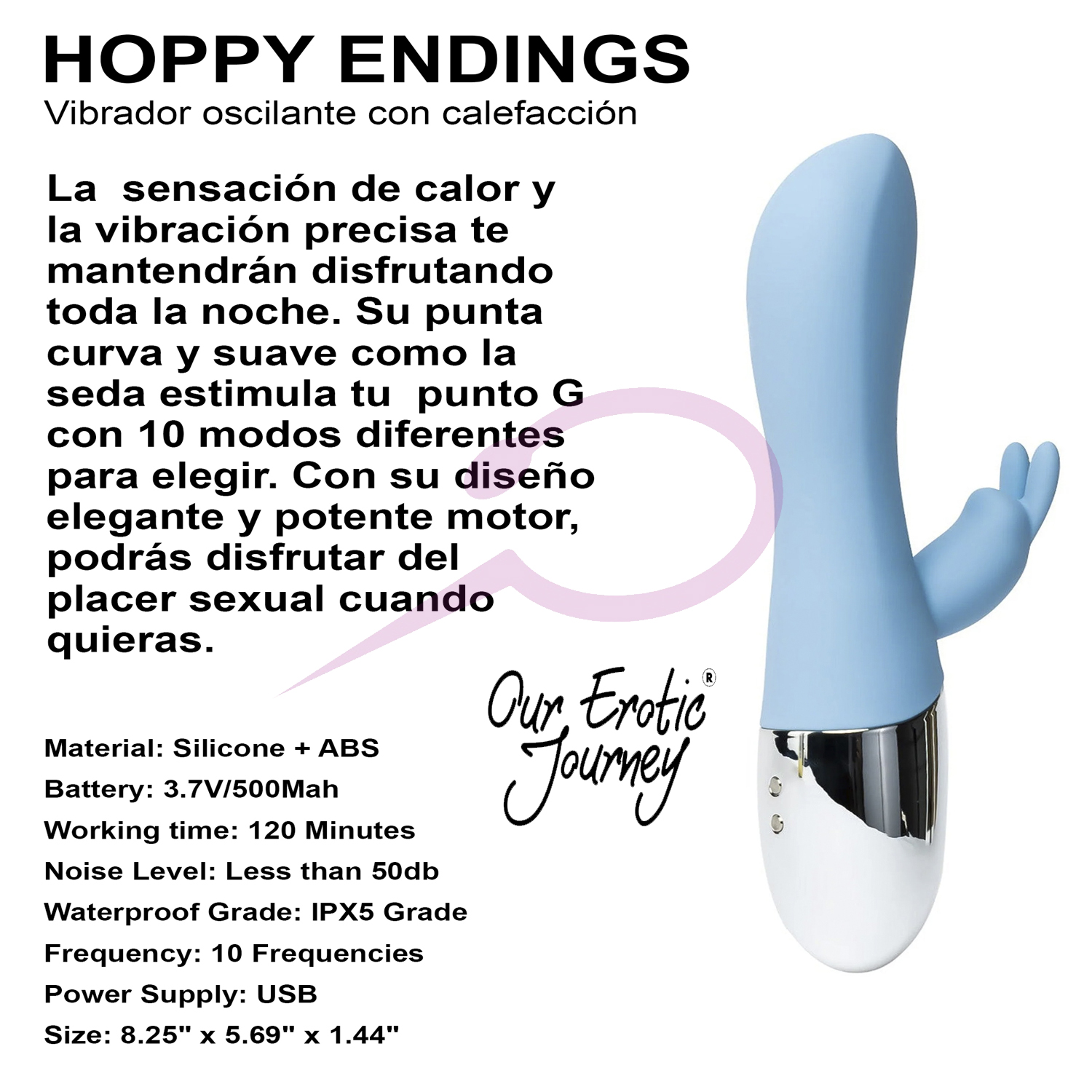 Vibrador oscilante con calefacción Hoppy Endings