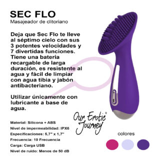 Masajeador clitoriano de silicona Sec Flo