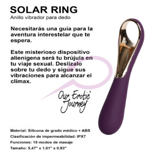 Anillo solar vibrador para dedo
