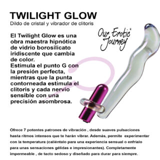 Dildo de cristal y vibrador clitoriano Twilight Glow